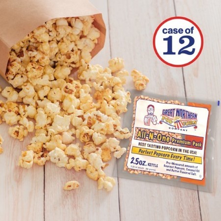 GREAT NORTHERN POPCORN 4065 Great Northern Popcorn Case (12) of 2.5 Ounce Popcorn Portion Packs 2-1/2 Ounce 291783FJJ